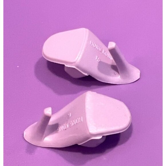 Vintage Barbie or Clone Shoes High Heel Mules Purple Lavender Hong Kong - Picture 2 of 4